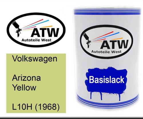 Volkswagen, Arizona Yellow, L10H (1968): 500ml Lackdose, von ATW Autoteile West.